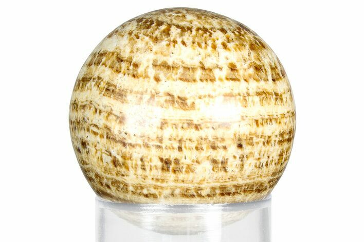 Polished Banded Aragonite Sphere - Peru #363394